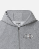 LEGACY ZIP HOODIE V2 GREY MARLE PLAID