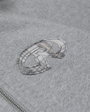 LEGACY ZIP HOODIE V2 GREY MARLE PLAID
