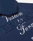 PASTE-UP ZIP HOODIE ASTRAL NAVY