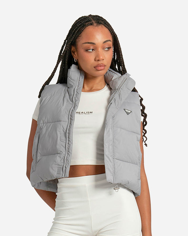 TARA PUFFER VEST WMNS SATIN GREY