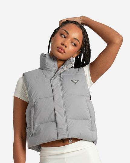 TARA PUFFER VEST WMNS SATIN GREY