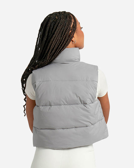 TARA PUFFER VEST WMNS SATIN GREY