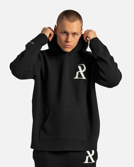 RADIANT KNIT HOODIE BLACK