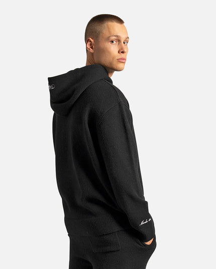 RADIANT KNIT HOODIE BLACK