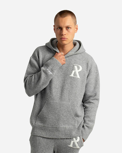 RADIANT KNIT HOODIE GREY MARLE