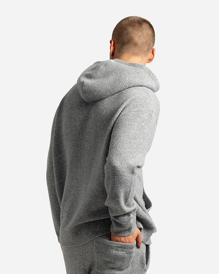 RADIANT KNIT HOODIE GREY MARLE