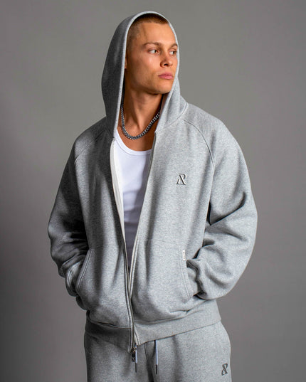 RADIANT ZIP HOODIE GREY MARLE