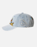 REALISM AND DISNEY DENIM CHARACTER CAP WASHED BLUE