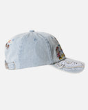 REALISM AND DISNEY DENIM CHARACTER CAP WASHED BLUE