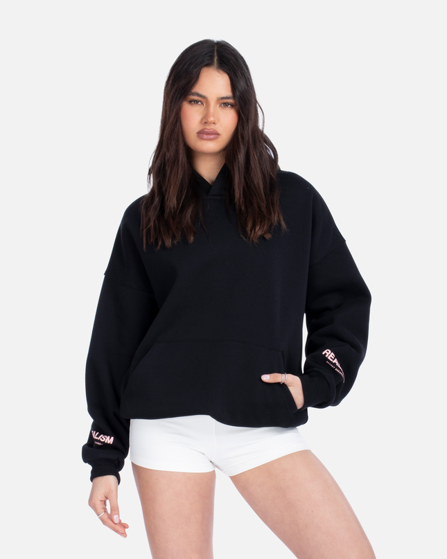 COURT BOXY HOODIE MIDNIGHT PEACH