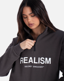 IDOL HALF ZIP SWEATER ASPHALT