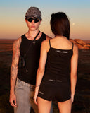 SCRIPT FOLDOVER SHORTS BLACK