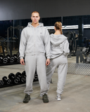 REALISM X DERRIMUT GYM OLD SCHOOL PUMP ZIP HOODIE GREY MARLE