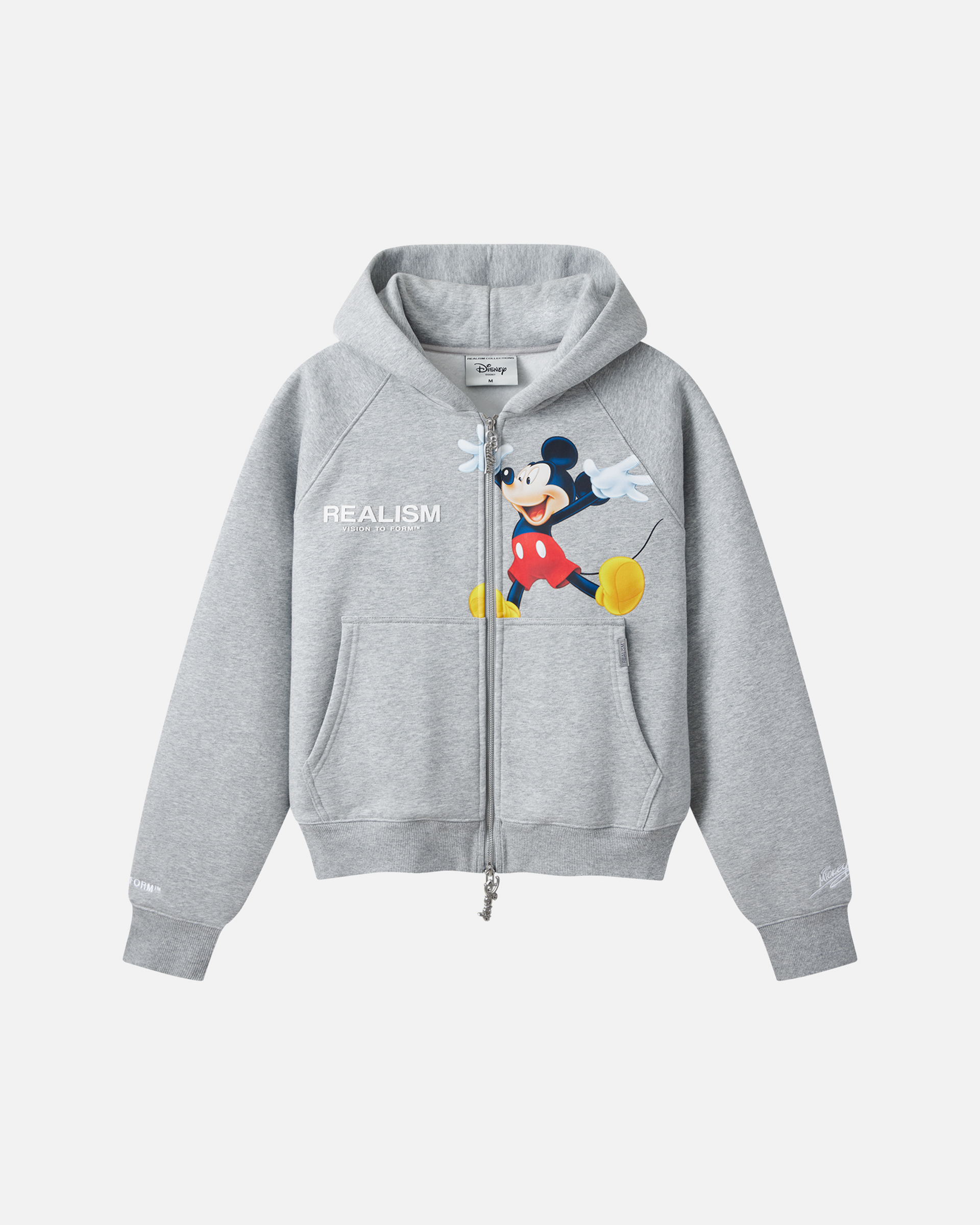 REALISM AND DISNEY MICKEY MOUSE ZIP HOODIE GREY MARLE – Realism