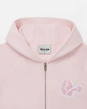 BUNNY ZIP HOODIE PASTEL PINK