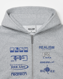 R-LINE ZIP HOODIE GREY MARLE