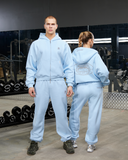 REALISM X DERRIMUT GYM OLD SCHOOL ECHO ZIP HOODIE BABY BLUE