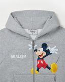 Realism And Disney Mickey Mouse Zip Hoodie Grey Marle – view 3