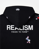 REALISM AND DISNEY BACK TO FRONT ZIP HOODIE BLACK