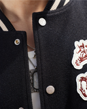 HORSE LETTERMAN JACKET BLACK