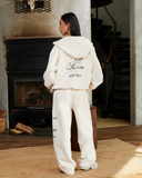 PASTE-UP SWEATPANTS OPEN LEG SHELL