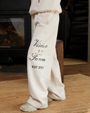 PASTE-UP SWEATPANTS OPEN LEG SHELL