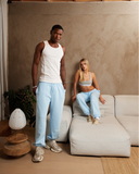 COURT BOXY SWEATPANTS SKY BLUE