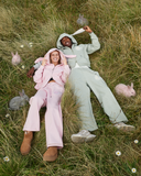 BUNNY ZIP HOODIE PASTEL PINK