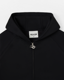 GLIMMER LOGO ZIP HOODIE V2 BLACK