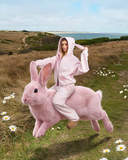 BUNNY ZIP HOODIE PASTEL PINK