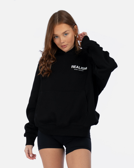 BACK LOGO HOODIE BLACK