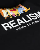 REALISM AND WINNIE THE POOH CREW ZIP HOODIE BLACK