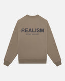 BACK LOGO REFLECTIVE CREWNECK CEMENT
