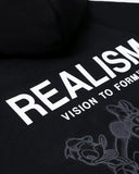 REALISM AND DISNEY MICKEY & FRIENDS SKETCH ZIP HOODIE BLACK