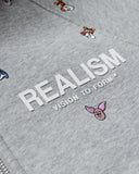 [PRE-ORDER] REALISM AND WINNIE THE POOH ALL-OVER ZIP HOODIE GREY MARLE