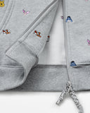 [PRE-ORDER] REALISM AND WINNIE THE POOH ALL-OVER ZIP HOODIE GREY MARLE