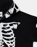 SKELETON ZIP HOODIE BLACK