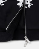 SKELETON ZIP HOODIE BLACK