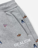 REALISM AND WINNIE THE POOH ALL-OVER SHORTS GREY MARLE