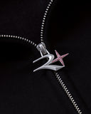 GLIMMER LOGO ZIP HOODIE V2 BLACK PINK
