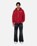 VISION LOGO ZIP HOODIE CRIMSON RED