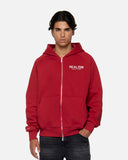 VISION LOGO ZIP HOODIE CRIMSON RED