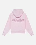 GLIMMER LOGO ZIP HOODIE POWDER PINK