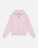 GLIMMER LOGO ZIP HOODIE POWDER PINK