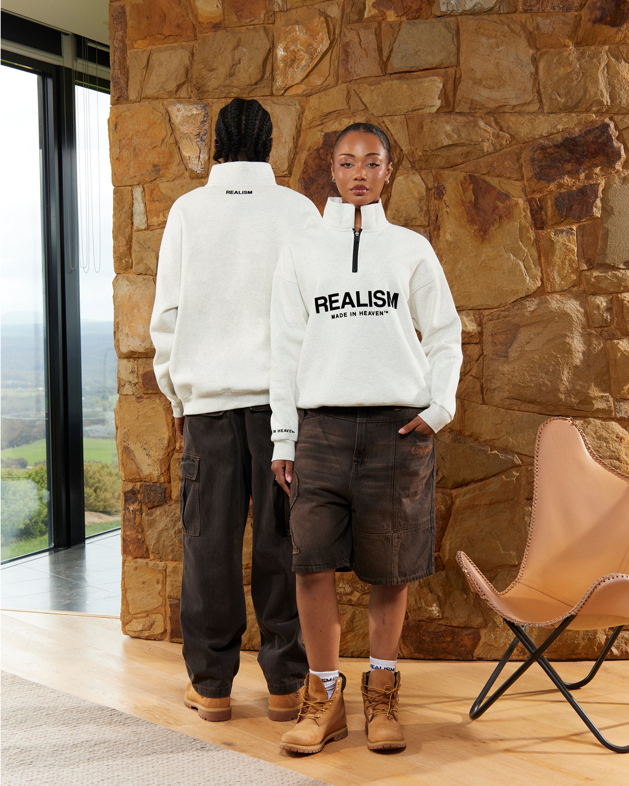 Elite Half Zip Sweater Oatmeal | Realism Sweater
