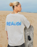BLUE BLAZE TEE GREY MARLE