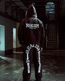 SKELETON ZIP HOODIE BLACK