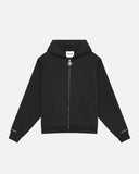 GLIMMER LOGO ZIP HOODIE BLACK