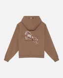 HORSE PATCH ZIP HOODIE EARTH